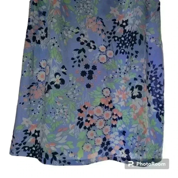 NWT Kim Rogers Blue Floral Spring/Summer Short Sleeve Dress, Sz PS - Picture 6 of 9